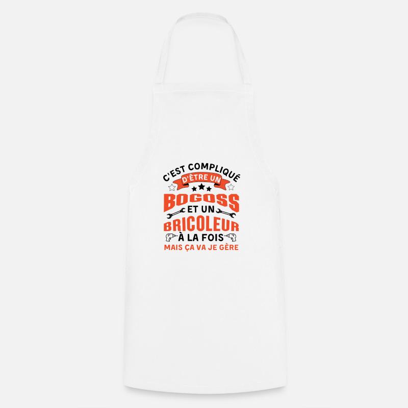 C est compliqué d être Bogoss et bricoleur - Tablier de cuisine - blanc