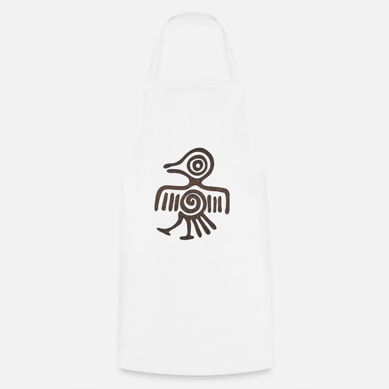 maya messico azteco messicano tribar indiano cranio inca - Grembiule da cucina - bianco
