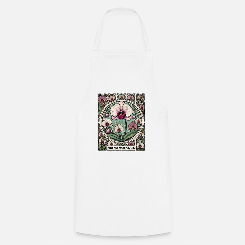 Just one more Orchid - Cooking Apron - white