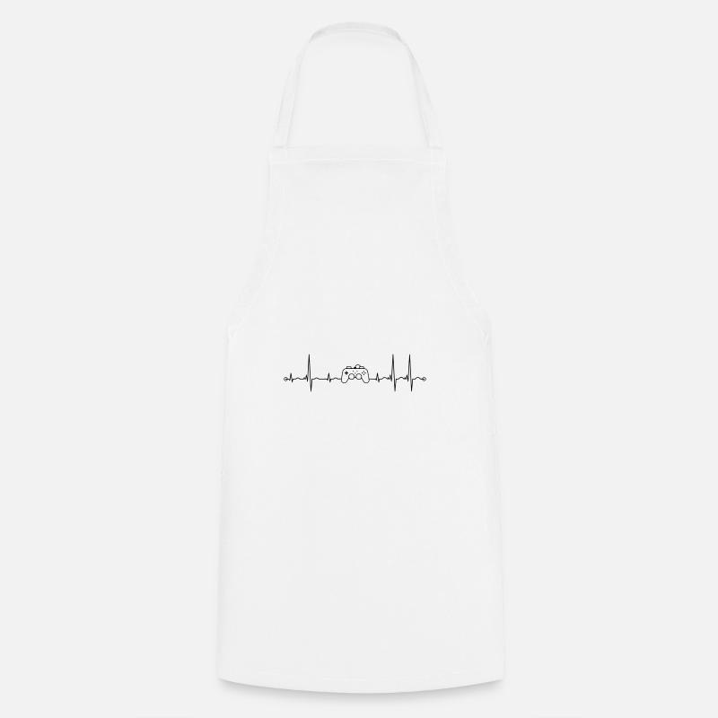 ecg controller pulse - Cooking Apron - white