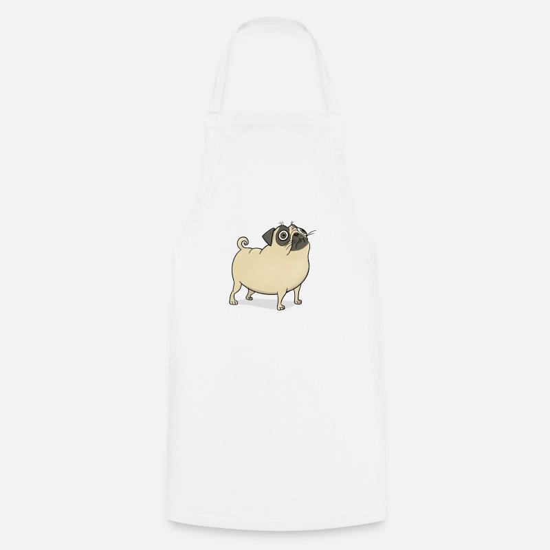 Carlin drôle embarrassé - Tablier de cuisine - blanc