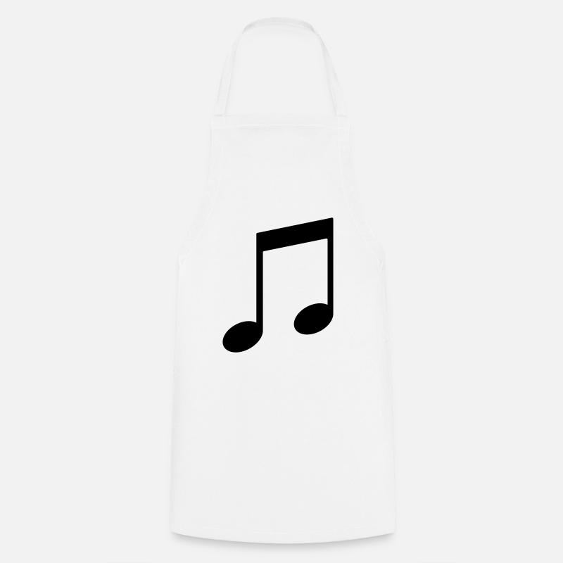 Note de musique - Tablier de cuisine - blanc