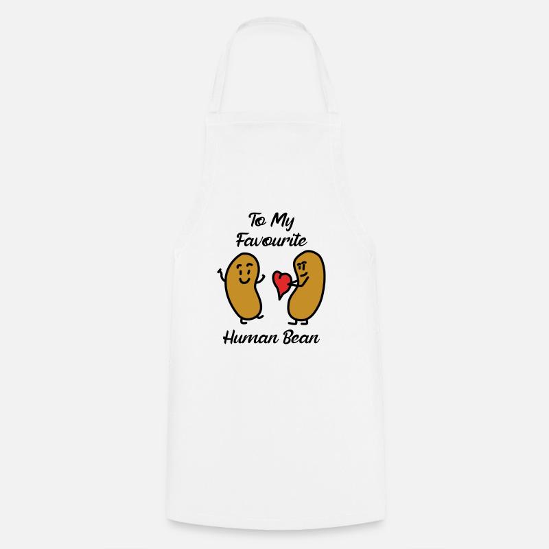 Human Bean - Cooking Apron - white
