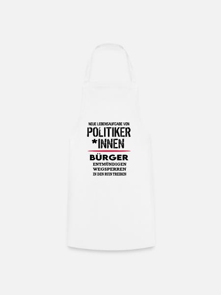 Politik Bundesbürger Ruin SPD CDU Scheisse - Kochschürze - Weiß