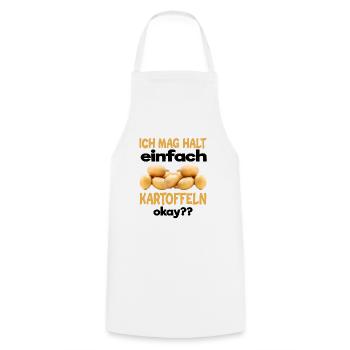 Kartoffel - Kochschürze - Weiß - Vorne - AI Model Male 185 dark (185cm)