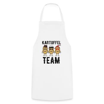 Kartoffel - Kochschürze - Weiß - Vorne - AI Model Male 185 dark (185cm)