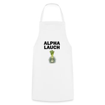 Alpha Lauch - Kochschürze - Weiß - Vorne - AI Model Male 185 dark (185cm)