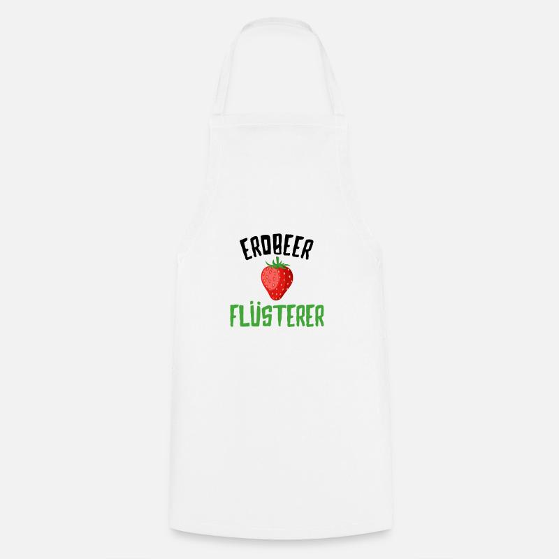 Erdbeeren - Kochschürze - Weiß
