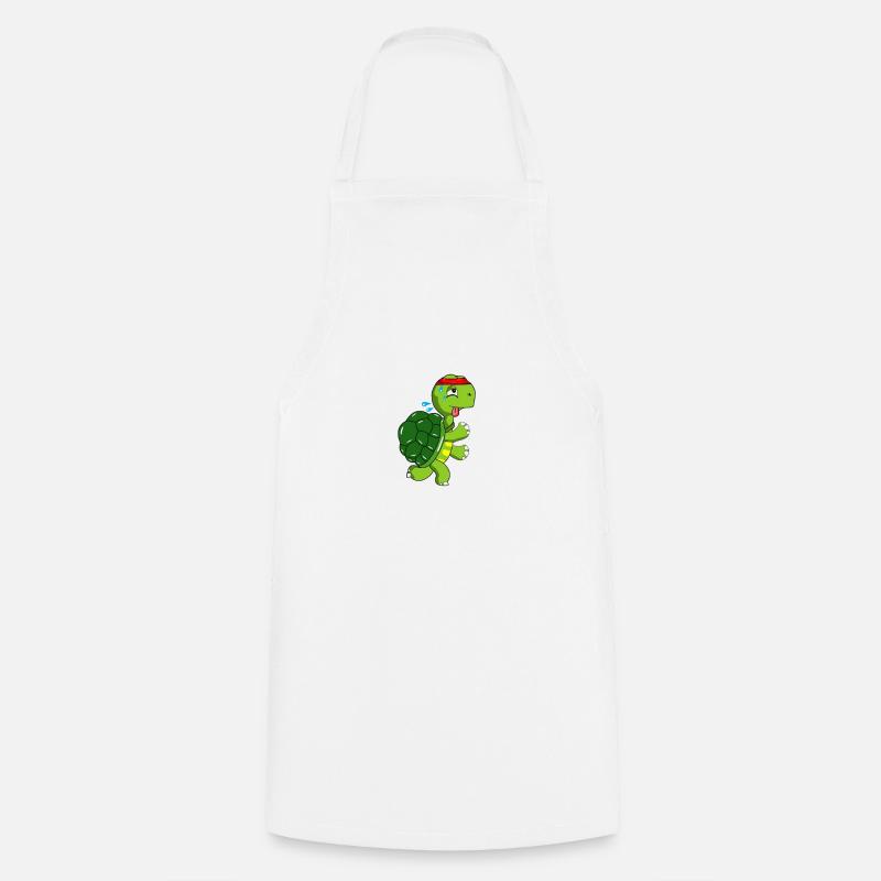 Tortue de jogging - Tablier de cuisine - blanc