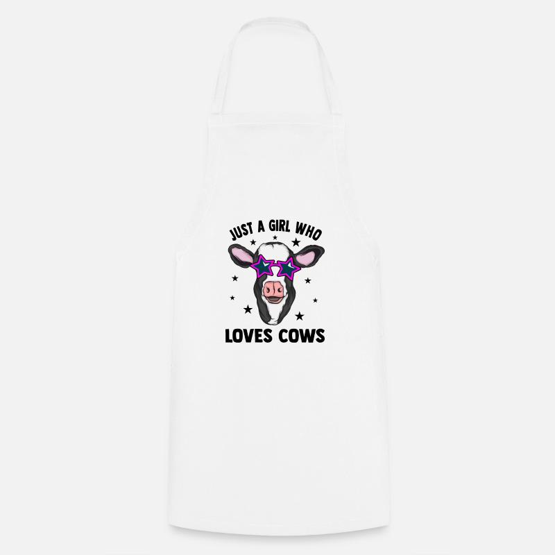 Cow - Cooking Apron - white