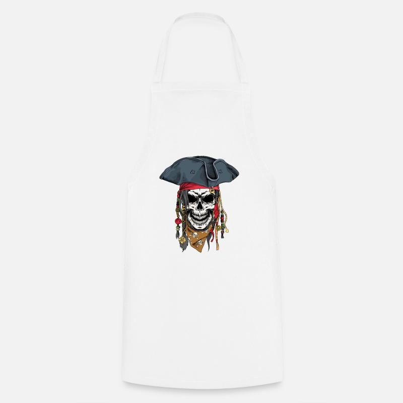 Crâne de pirate - Tablier de cuisine - blanc