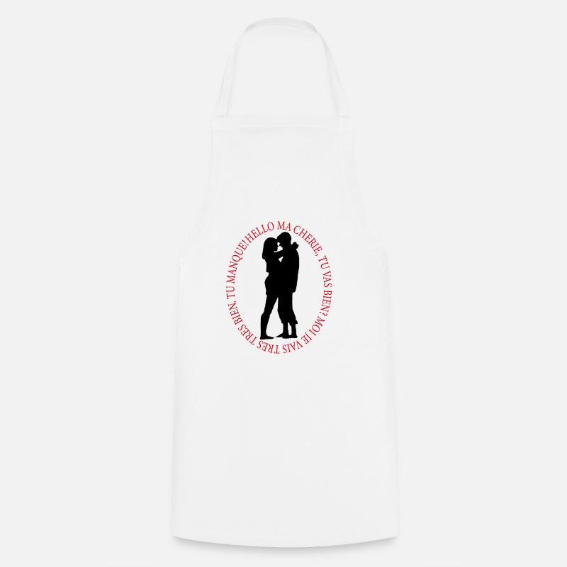 Tu me manque - Tablier de cuisine - blanc