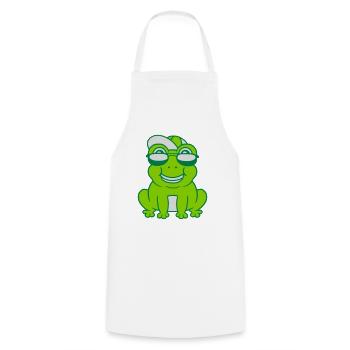 Cooler kleiner Frosch Junge - Kochschürze - Weiß - Vorne - AI Model Male 185 dark (185cm)
