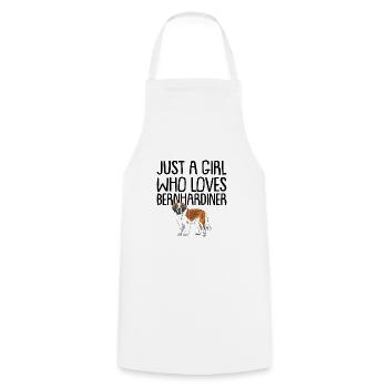 Saint Bernard - Cooking Apron - white - Front - AI Model Male 185 dark (185cm)