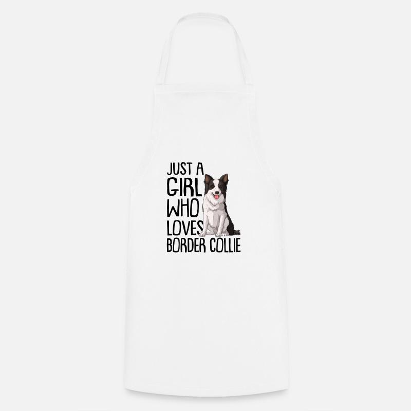Border Collie - Cooking Apron - white
