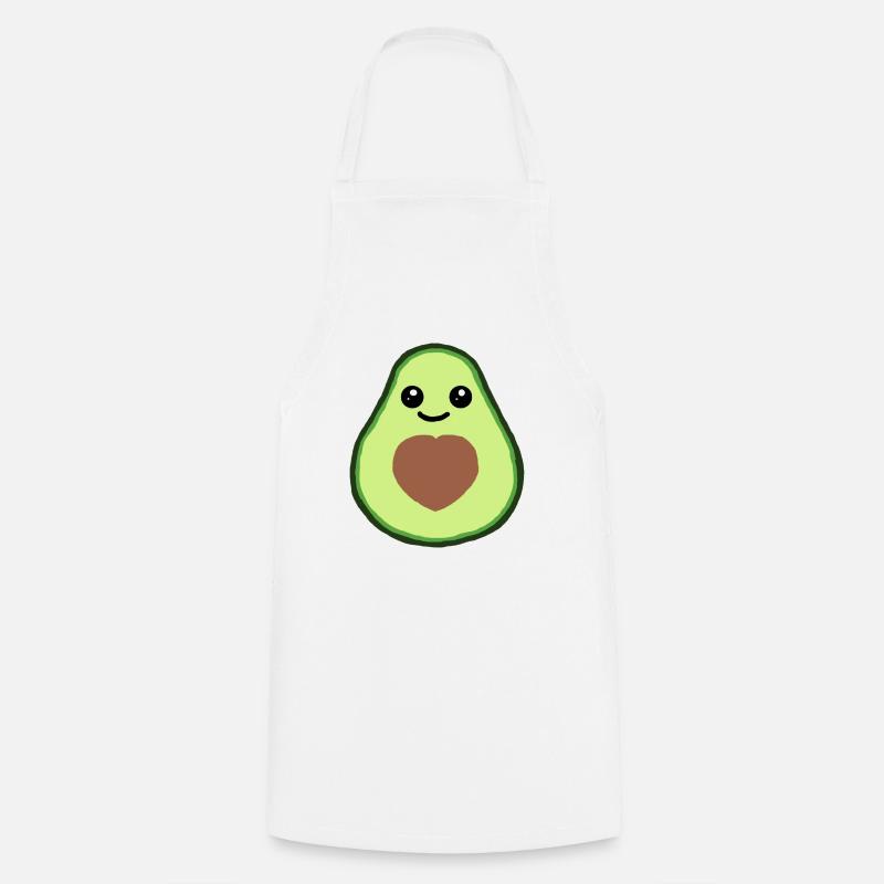 avocado - Cooking Apron - white