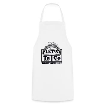 Let's Taco Bout Science Teacher Student Funny Joke - Cooking Apron - white - Front - AI Model Male 185 dark (185cm)