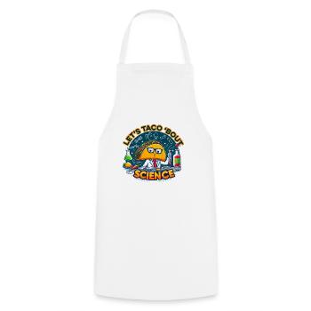 Let's Taco Bout Science Teacher Student Funny Joke - Cooking Apron - white - Front - AI Model Male 185 dark (185cm)