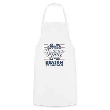 Family Kids Siblings Funny Gift Idea - Cooking Apron - white - Front - AI Model Male 185 dark (185cm)