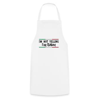 Italian Italian Italy Gift Idea Humor - Cooking Apron - white - Front - AI Model Male 185 dark (185cm)