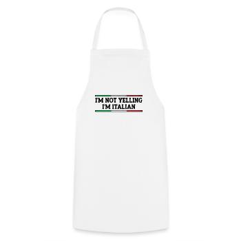 Italian Italian Italy Gift Idea Humor - Cooking Apron - white - Front - AI Model Male 185 dark (185cm)