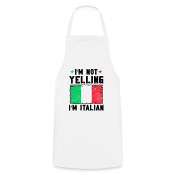 Italian Italian Italy Gift Idea Humor - Cooking Apron - white - Front - AI Model Male 185 dark (185cm)