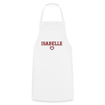 Isabelle Heart - Cooking Apron - white - Front - AI Model Male 185 dark (185cm)