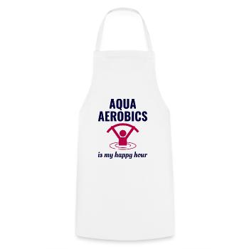 Water aerobics Aquatic fitness Aqua Exercise - Cooking Apron - white - Front - AI Model Male 185 dark (185cm)