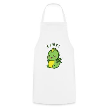 RAWR, cute dinosaur, gift idea and t-shirt - Cooking Apron - white - Front - AI Model Male 185 dark (185cm)