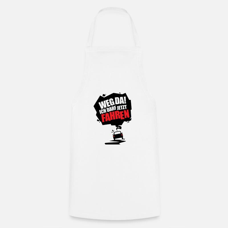 Novice driver gift tshirt - Cooking Apron - white