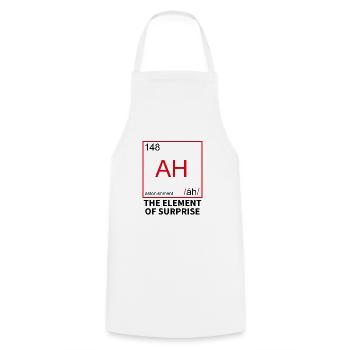 Chemische Element für Surprise - Überraschung - Kochschürze - Weiß - Vorne - AI Model Male 185 dark (185cm)