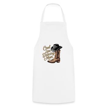 Cool Line Dancing Mom Women and Line Dance - Cooking Apron - white - Front - AI Model Male 185 dark (185cm)