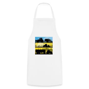 Tractor Stripes 2 I Tractor Kids Funny Design - Cooking Apron - white - Front - AI Model Male 185 dark (185cm)