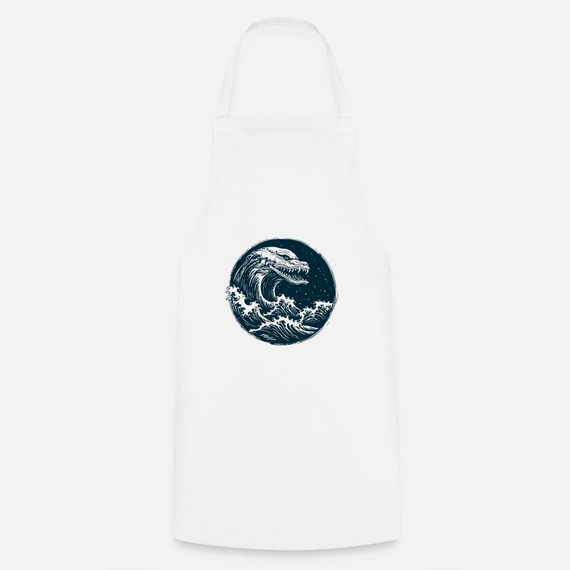 Serpent de mer des marées - Tablier de cuisine - blanc