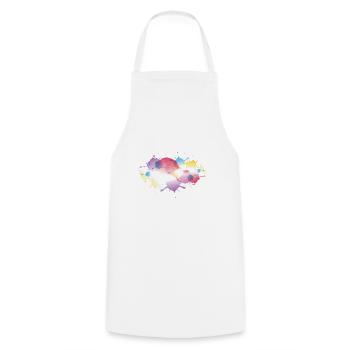 Goutte de dégradé de peinture cadeau d'art splash - Tablier de cuisine - blanc - Devant - AI Model Male 185 dark (185cm)