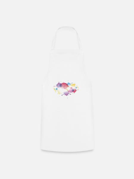 Farbverlauf Klecks Farbspritzer Kunst Geschenk - Kochschürze - Weiß