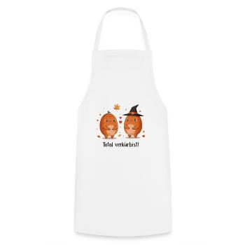 Amour de la citrouille - Tablier de cuisine - blanc - Devant - AI Model Male 185 dark (185cm)