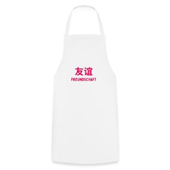 Freundschaft weisheit asien china schriftzug - Kochschürze - Weiß - Vorne - AI Model Male 185 dark (185cm)