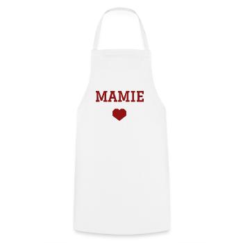 Mamie cœur - Tablier de cuisine - blanc - Devant - AI Model Male 185 dark (185cm)