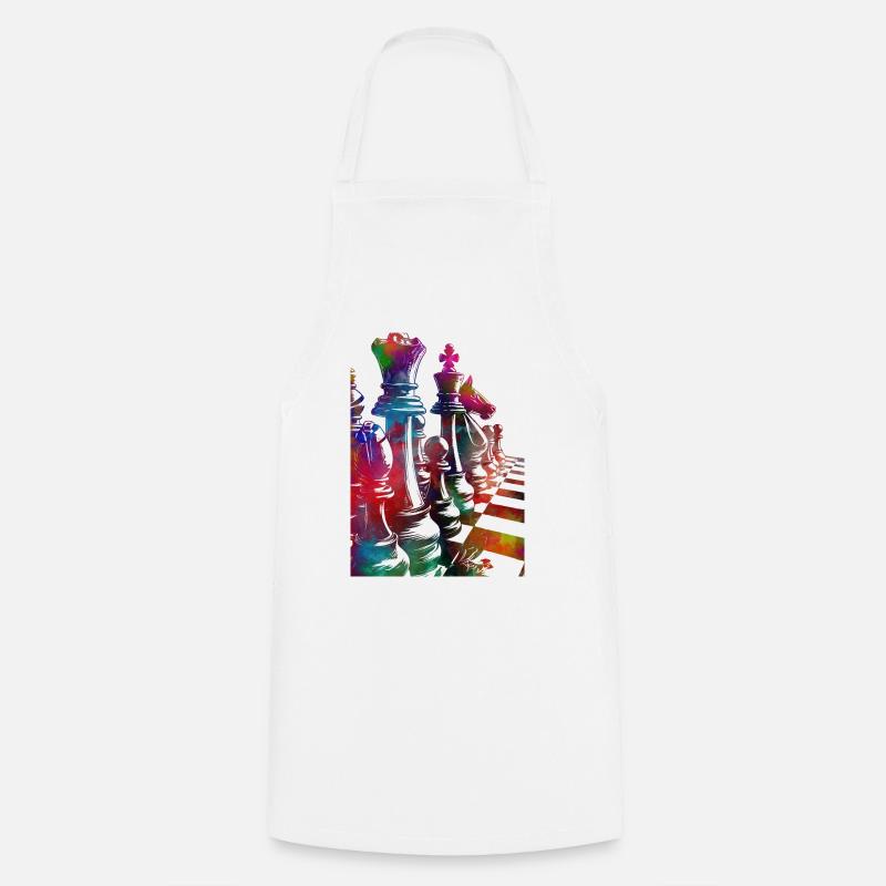 Échecs #chess #sport - Tablier de cuisine - blanc