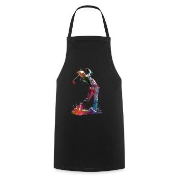 Sport des joueurs de golf #golf #sport - Tablier de cuisine - noir - Devant - AI Model Male 185 dark (185cm)