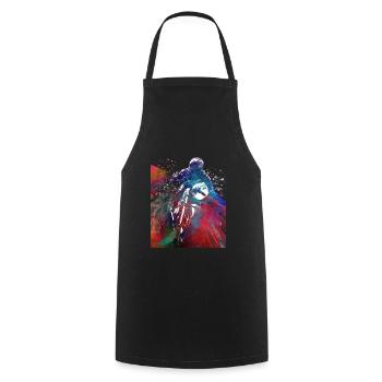 Courses automobiles #motor #sport - Tablier de cuisine - noir - Devant - AI Model Male 185 dark (185cm)