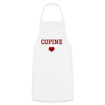 Copine coeur - Tablier de cuisine - blanc - Devant - AI Model Male 185 dark (185cm)