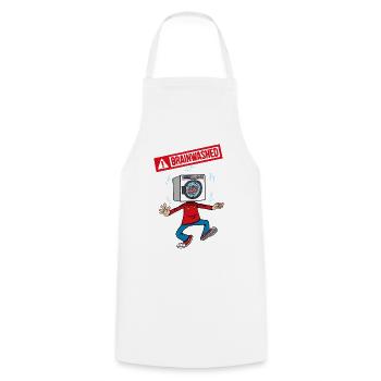 Brainwashing - Cooking Apron - white - Front - AI Model Male 185 dark (185cm)