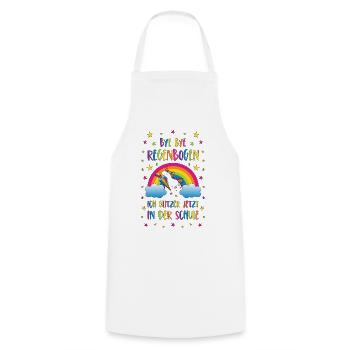 Enrollment Unicorn Bye Bye Rainbow School - Cooking Apron - white - Front - AI Model Male 185 dark (185cm)