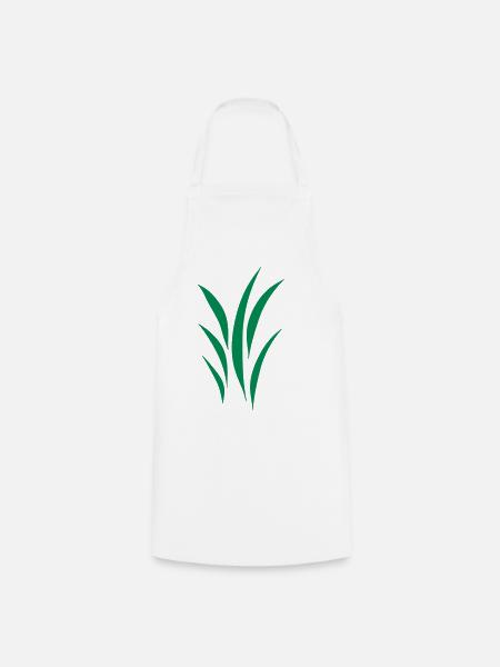 Rasen - Kochschürze - Weiß