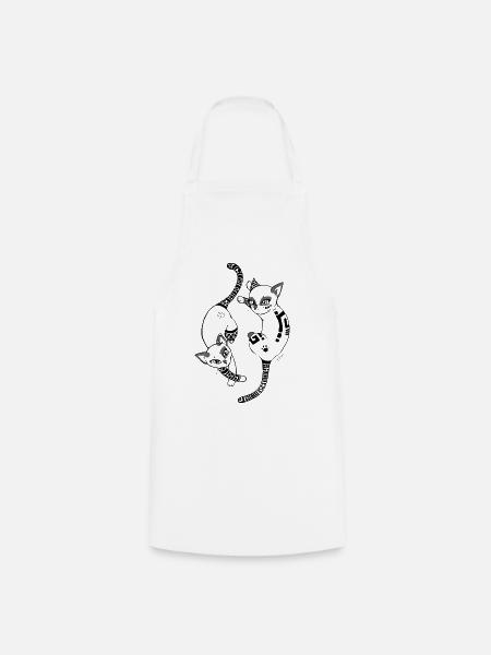 Mystic Cats - Kochschürze - Weiß