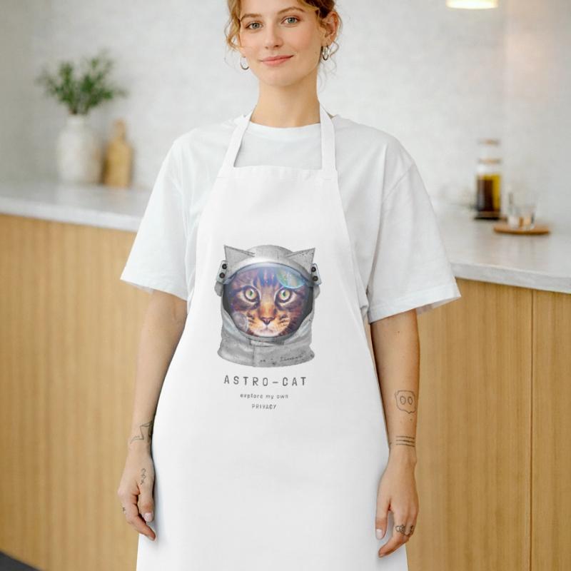 | de chat de l’espace Chat astronaute dans l’espace Tablier de cuisine
