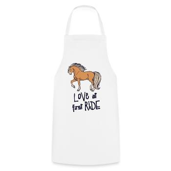 Cool Horses Icelandic Horses Statement Horse Love - Cooking Apron - white - Front - AI Model Male 185 dark (185cm)