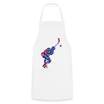 floorball floorball floorball is art - Cooking Apron - white - Front - AI Model Male 185 dark (185cm)